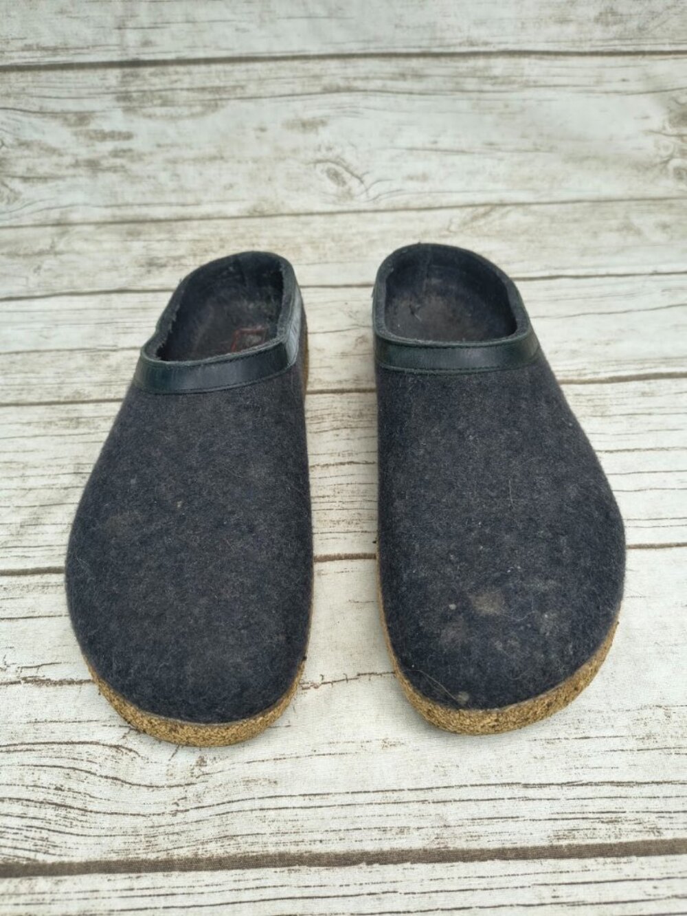 Haflinger Pure New Wool Felt Clogs Cork Sole Size 46